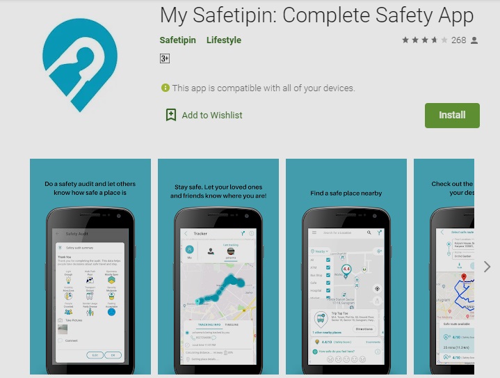 My SafetiPin-Free Android and IOS